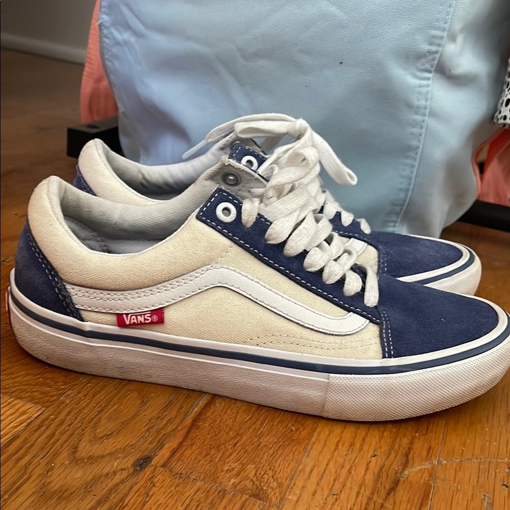 Vans Blue and White Sneakers - Picture 2 of 6